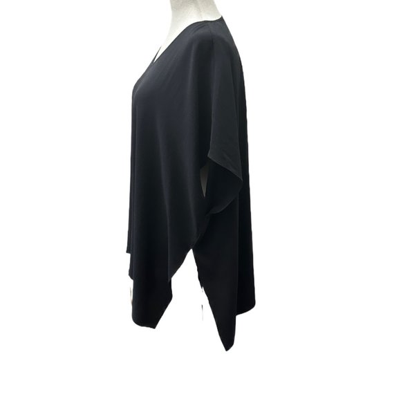 Eileen Fisher 100% silk black V Neck Boxy Top.  Size XXP/XS TTP/TP.  NWT - Picture 4 of 7